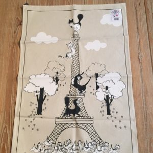 Torchon Escalade Tour Eiffel d’après Albert Dubout