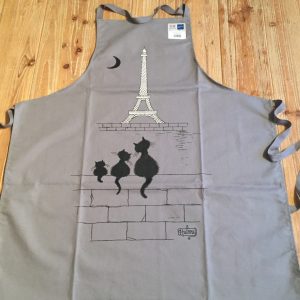 Tablier Chats Tour Eiffel (gris) d’après Albert Dubout